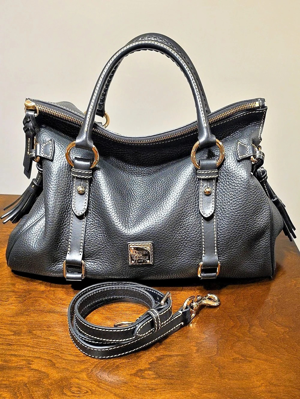 Dooney & Bourke Pebble Grain Bristol Satchel Black